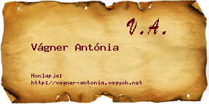 Vágner Antónia névjegykártya